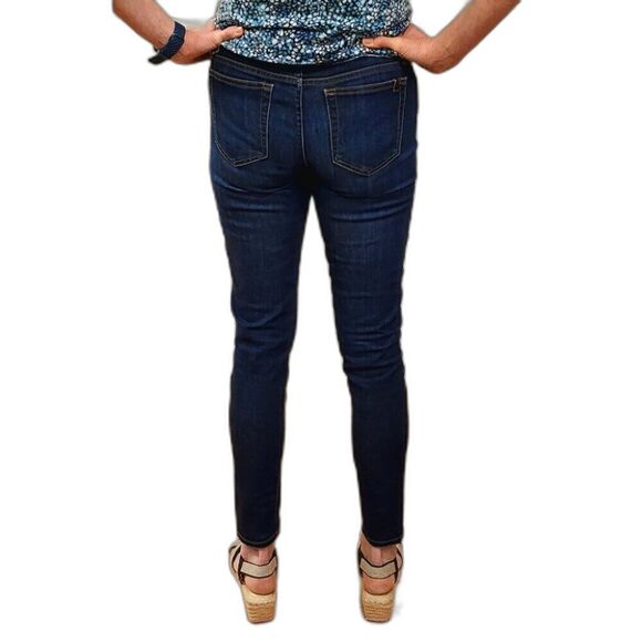 Joe's Jeans Icon Mid Rise Skinny Jeans size 28 Dark Blue Wash - Picture 6 of 9